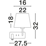 Nova Luce Bela/mat črna aluminijasta stenska svetilka z upogljivo konstrukcijo Savona – | Shoptok.si