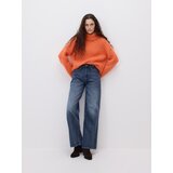 Reserved Široke traperice s aplikacijom - indigo jeans | shoptok.hr