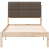  Krevetni okvir s tapiciranim uzglavljem Sivo-smeđa 100 x 200 cm | shoptok.hr