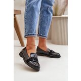 VINCEZA Lacquered Women's Moccasins With Decoration Black 58389 | shoptok.hr