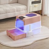  toalet za mačke Fully Enclosed sa UV sterilizacijom Roze 48x35x36 cm | ePonuda.com