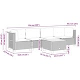 vidaXL 5-dijelni vrtni set sofa s jastucima bež od poliratana | shoptok.hr
