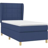  Box spring postelja z vzmetnico modra 90x190 cm blago, (20897202) | Shoptok.si