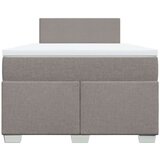 vidaXL Box spring postelja z vzmetnico taupe 120x190 cm blago | Shoptok.si