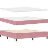 Box Spring Krevet s Madracem Ružičasta 180x200 cm Baršun | shoptok.hr