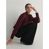 Reserved hlače s širokimi hlačnicami - črna | Shoptok.si