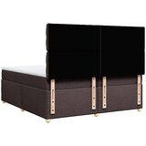  Krevet s oprugama i madracem tamnosmeđi 200x200 cm od tkanine | shoptok.hr