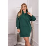 Kesi Insulated sweatshirt with embroidered oversize dark green inscription Cijene