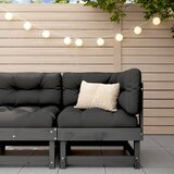 Maison Chic Vrtni kotni kavč - Zunanji kavč siva trdna borovina, (22040591) | Shoptok.si