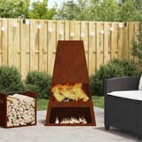  Kamin Smeđa 60 x 35 x 100 cm Čelik otporan na vremenske uvjete | shoptok.hr