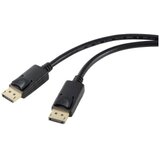Renkforce DisplayPort priključni kabel DisplayPort utikač, DisplayPort utikač 2.00 m crna RF-5245268 DisplayPort 1.2 DisplayPort kabel u