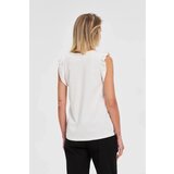 Marisse White Blouse With Ruffles On The Shoulders | shoptok.hr