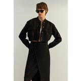 Trendyol Limited Edition Black Oversize Faux Leather Jacket Coat Cene