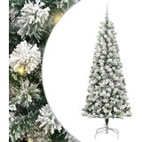  Umjetno božićno drvce s nogom Zelena i bijela 210 cm | shoptok.hr