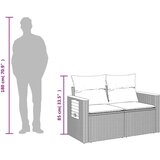  Vrtna sofa s jastucima za 2 osobe crna poli ratan - Crna 1 bez spremišta | shoptok.hr