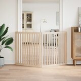  Vrata za pse s 2 panela sklopiva 160 cm od drva topole | shoptok.hr