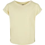 Urban Classics Kids Girls' Organic Extended Shoulder T-Shirt - Soft Yellow