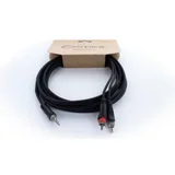 14854 utičnica / Cinch audio Y-adapter [1x 3,5 mm banana utikač - 2x muški cinch konektor] 1 m crna PVC obloga,