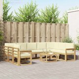  Set vanjskih sofa 10 pcs Bijela i krem 59 x 59 x 37 cm | shoptok.hr