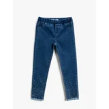Koton Leggings - Navy blue - Normal Waist