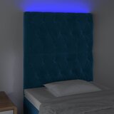  LED uzglavlje tamnoplavo 80x7x118/128 cm baršunasto | shoptok.hr