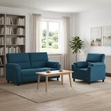  Set sofe 2 pcs Plava Baršun | shoptok.hr