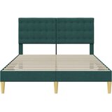  Okvir za krevet Tamnozelena 140 x 190 cm Tkanina - Tamnozelena 140 x 190 cm | shoptok.hr