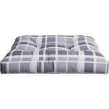  Jastuk za palete sivi karirani 80 x 80 x 12 cm od tkanine | shoptok.hr