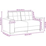  Dvosjed Krema 160 cm Baršun | shoptok.hr