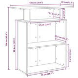 vidaXL sprejemna pisalna miza bela 100x40x104 cm inženirski les | Shoptok.si