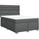  Krevet s oprugama i madracem tamnosivi 140x190 cm od tkanine | shoptok.hr