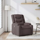 vidaXL Naslanjač temno rjavo blago | Shoptok.si