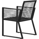  Vrtna garnitura - 5-dijelni vrtni blagovaonski set od PVC ratana crni - Dužina stola 150 cm 4 | shoptok.hr