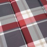  Jastuk za ležaljku crveni karirani 186x58x3 cm tkanina Oxford | shoptok.hr