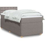  Krevet s oprugama i madracem smeđesivi 90x190 cm od tkanine | shoptok.hr