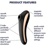 Satisfyer Stimulator - Dual Kiss, crni | shoptok.hr