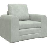 vidaXL tlačna kavč postelja 2-v-1 svetlo siva 98x71x83 cm Velvet | Shoptok.si