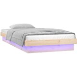  Posteljni okvir LED bel 90x190 cm trden les, (20904080) | Shoptok.si