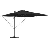  Cantilever Roma Parasol s LED-ima - Crna 286 x 285 x 270 cm Aluminij | shoptok.hr