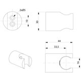 Sapho Mjedeni držač za tuš glavu u zlatnoj boji ø 3 cm – | shoptok.hr