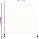 Sobna pregrada bijela 175 x 180 cm od tkanine | Eponuda.com