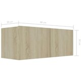  Komplet TV omaric 8-delni sonoma hrast iverna plošča, (20734283) | Shoptok.si
