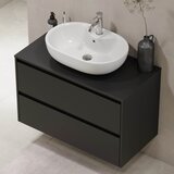  Kupatilski ormarić TRONDHEIM za umivaonik 90 cm — crni | Eponuda.com