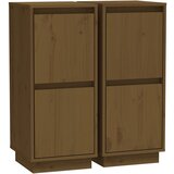 Maison Chic Komoda - Predalnik 2 kosa medeno rjava 31,5x34x75 cm trdna borovina, (21721474) | Shoptok.si