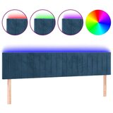  Posteljno vzglavje temno modro 180x5x78/88 cm žamet, (20933541) | Shoptok.si