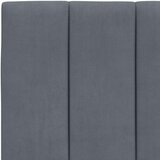  Posteljni okvir z vzglavjem temno siva 80x200 cm žamet, (21081804) | Shoptok.si