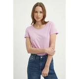 Sisley Kratka majica ženski, roza barva
