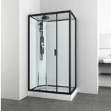 Sanotechnik kompletna tuš kabina Epic 3 (D x Š x V: 120 x 80 x 235 cm, Crne boje/Bijele boje) | shoptok.hr