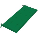  Složiva vrtna klupa s jastukom 128,5 cm od masovne tikovine Zelena 120 cm | Shoptok.si