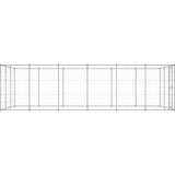  Zunanji pasji boks pocinkano jeklo 21,78 m² - - Srebrna - 74.5 - 330 x 660 x 180 cm - | Shoptok.si